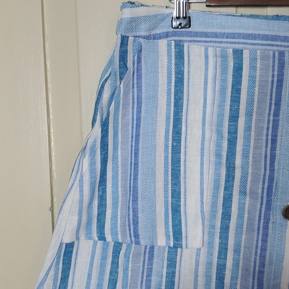 Marissa Olivia Summer Stripe Midi Skirt NWOT L - Picture 2 of 10